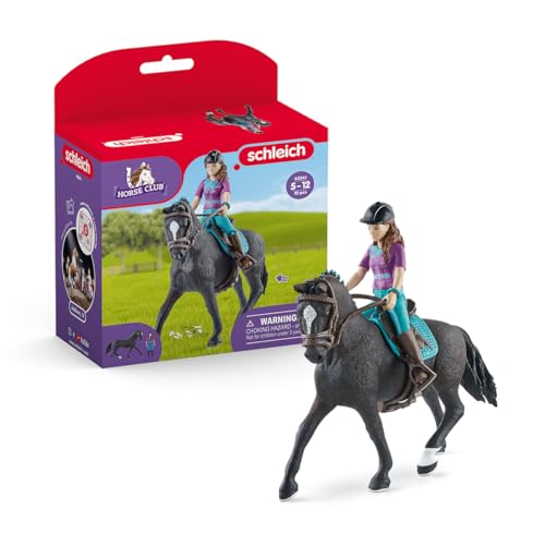 SCHLEICH Horse Club | Lisa & Storm 42541 | bewegliche Mädchenfigur | mit Pferde Zubehör | tolles Geschenk für Mädchen und Jungen | Pferde Spielzeug ab 5 Jahren | 10 Teile | exklusiv bei Amazon