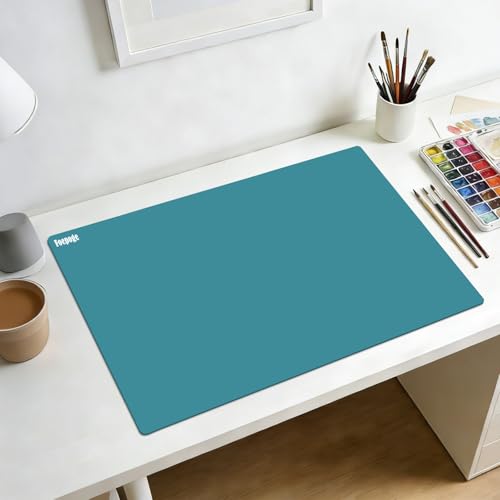 Foepoge Extra Groß Bastelunterlage Kinder: 92 x 61 cm Silikonmatte für Epoxidharz Handwerk - Malunterlage Groß Bastelmatte für Basteln - Abwaschbar Platzset/Silikon Unterlage für Küche - Morandigrün