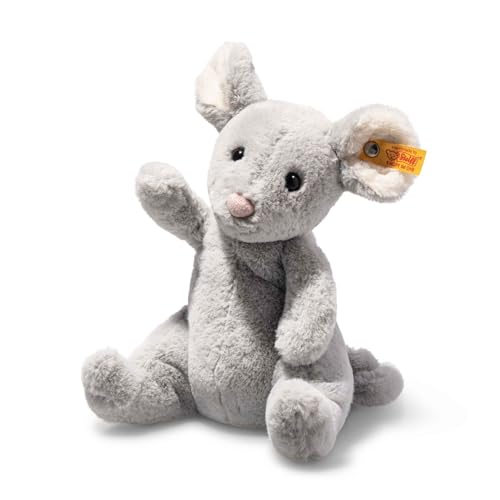 Steiff 056246 Soft Cuddly Friends Cheesy Maus 19cm, blaugrau sitzend, Gray Violet