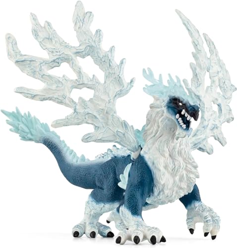 SCHLEICH ELDRADOR Creatures | Eisdrache 70790 | detailgetreue Monster Spielfigur mit beweglichen Flügeln | tolles Geschenk für Mädchen und Jungen | Spielzeug ab 7 Jahren | 20 x 15 x 13 cm