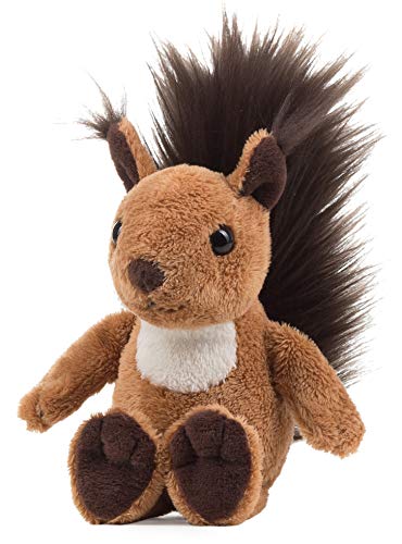 Plüsch Eichhörnchen „Luzy“ – Schaffer 5690 - Kuscheltier Eichhörnchen - weich & flauschig - Stofftier für Babys & Kinder ab 0 Jahren – Waschbar - Größe S - 18 cm - braun