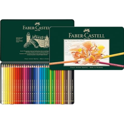 Faber-Castell 110036 - Künstlerfarbstift Polychromos, 36er Metalletui