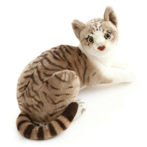 Piashow Kuscheltier Katze, 30cm Simulation Katze Kuscheltier Flauschigen Plüsch Katze Plüschtier für Kinder