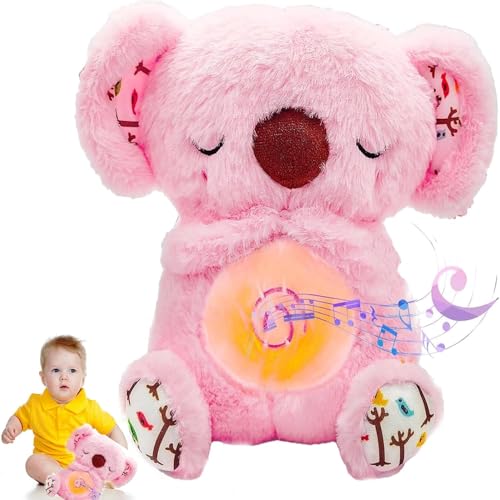 YISKY Schlummer Koala Kuscheltier, Schlummer Otter Kuscheltier, Schlummer Otter-Spielzeug mit Atembewegung und Musik, Schlummer Otter mit Herzschlag, Schlummer Otter, Babyparty Weihnachten Geschenke