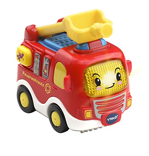 Vtech TUT TUT Baby Flitzer - Feuerwehrauto – Spielzeugauto mit Musik, aufleuchtender Taste, spannenden Sätzen und Geräuschen – Für Kinder von 1-5 Jahren
