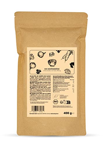 KoRo - Bio Gemüsebrühe ohne Salz 400 g - Würzig - Pulver zur Herstellung von Brühe und Suppen - Ohne Zusatzstoffe und Zuckerzusatz*