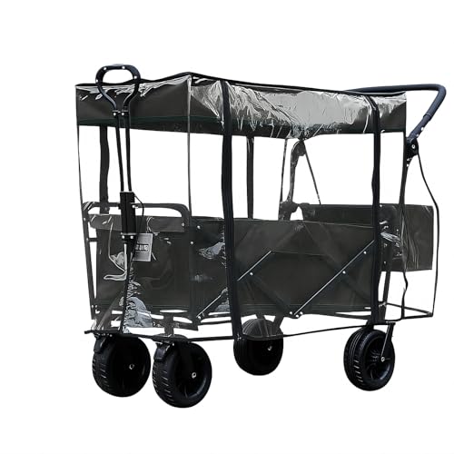 panemy Bollerwagen Kinder Regenschutz Universal, Transparent Regenverdeck Bollerwagen, Zubehör Transparent Regenverdeck Winddicht Staub Schnee, Rain Cover for Handcart