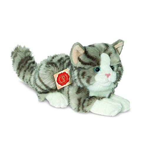 Teddy Hermann 90691 Katze 20 cm, Kuscheltier mit idealem Recyclinganteil (Füllmaterial)