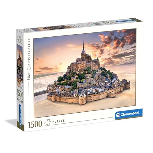Clementoni Puzzle Collection - The Mont Saint-Michel Rising 1500 Stücke - Puzzle für Erwachsene 14-99 Jahre, Geschenk für Mann und Frau, France, Made in Italy, 31727