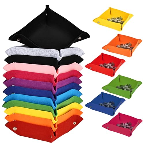 XCRPRT Zubehör Puzzle Sortierer 12 Stück Schalen Filz Stapelbare Puzzle Sortiertabletts Für Bis 1500 2000 2500 Tragbare Sortierschale