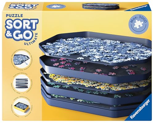 Ravensburger Puzzle Sort & Go Ultimate 12001676-6 stapelbare Puzzle-Sortierschalen zum einfachen Sortieren und Aufbewahren von Puzzleteilen, Ideales Zubehör für Puzzler