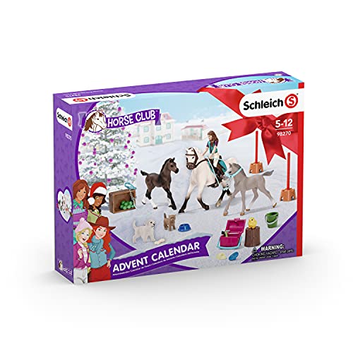 SCHLEICH 98270 Horse Club Adventskalender 2023, für Kinder ab 5 Jahren, Horse Club - Spielset