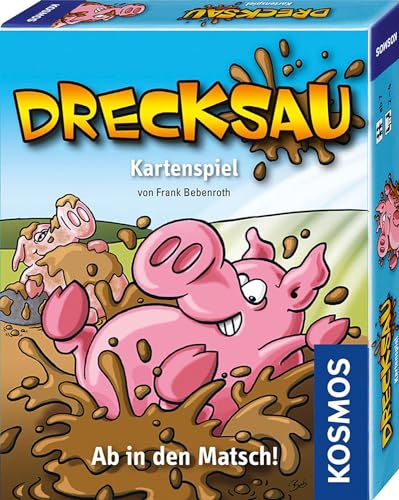 KOSMOS 740276 Drecksau Ab in den Matsch! lustiges Kartenspiel, Partyspiel für 2-4 Spieler ab 7 Jahre, Kinder, Familie, Erwachsene