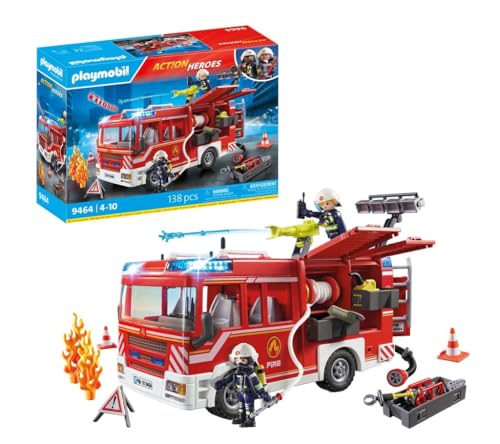 PLAYMOBIL City Action 9464 Feuerwehr-Rüstfahrzeug mit Licht und Sound, Ab 5 Jahren