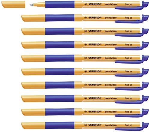 STABILO - Tintenroller - pointVisco - 10er Pack - blau