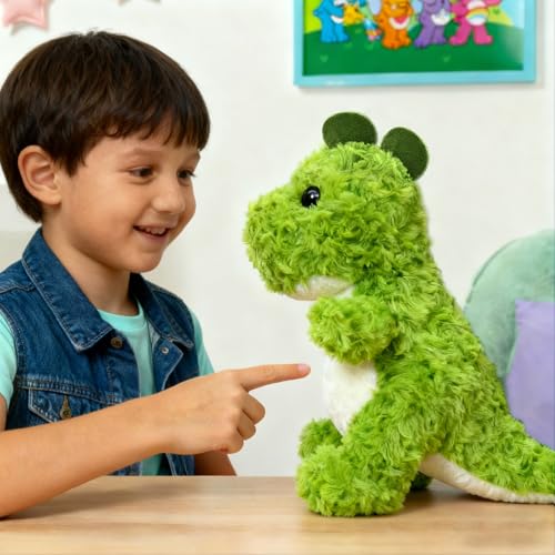 ZIYOUA Kinder Plüschtier, 20cm Plushie Spielzeug, Dinosaurier Plüschtier Geschenke für Jungen und Mädchen, Plüschtiere Teddy geeignet für Kinder 4+（Einzeln Dinosaurier）