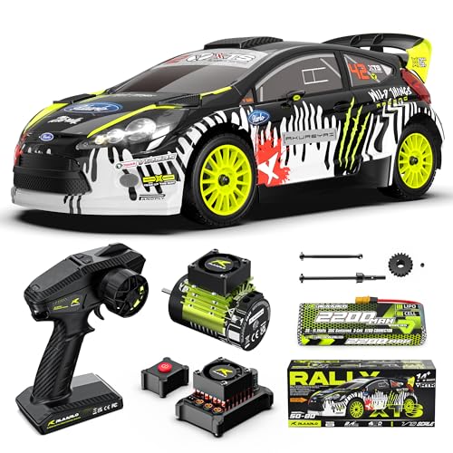 RIAARIO 1/10 bürstenlose RC-Autos, 50 MPH Rallye-Auto, Gyro, 4WD Monster Truck, 8+ Jahre