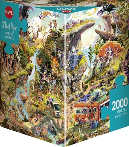 Nordic Stories, HEYE Puzzle von Hugo Prades: Puzzle 1000 Teile, Standard Puzzles, Fördert Konzentration, IQ Puzzle Spiele, Perfekt für die Puzzlematte, Gelegte Größe: 50 x 70 cm