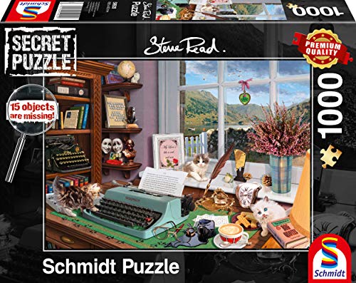 Schmidt Spiele 59920 Am Schreibtisch, 1000 Teile Secret Puzzle