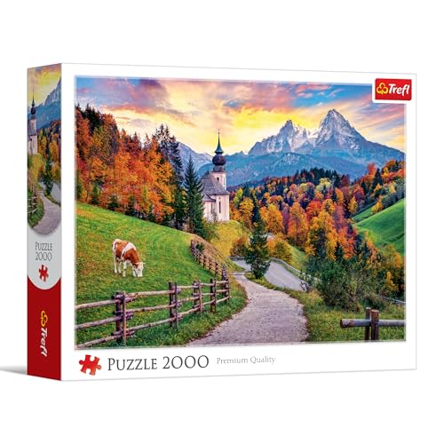 Trefl – Bayerische Alpen im Herbst – 2000 Teile – DIY-Puzzle, kreative Unterhaltung, Klassische Puzzles für Erwachsene und Kinder ab 14 Jahren
