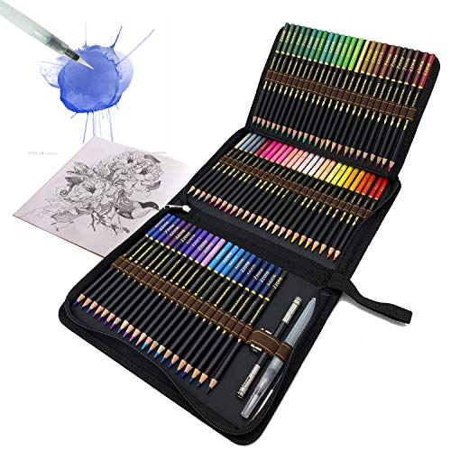 TVGO Professionelle Aquarellstifte, 72 Aquarell Buntstifte Set für Erwachsene, Wasserlösliche Farbstifte zum Mischen, Schichten und Aquarellieren