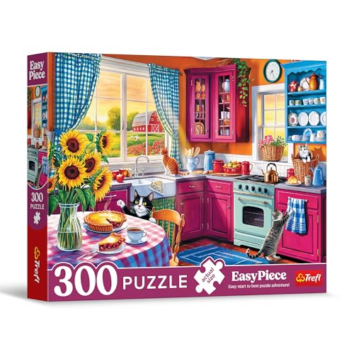 Trefl - EasyPiece Puzzle: Morgen in der Küche - 300 Teile - Große Teile, Leicht zu Puzzeln, für Erwachsene und Kinder ab 10 Jahren