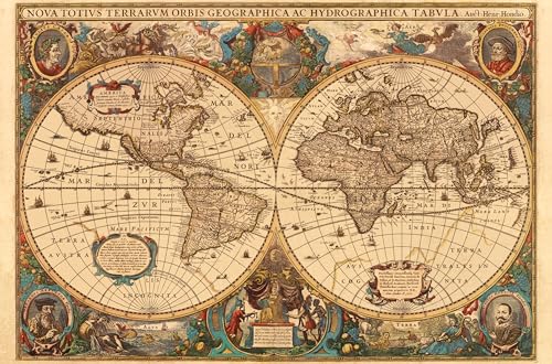 Ravensburger Puzzle 17411 - Historische Weltkarte, Henricus Hondius 1630 - großes 5000 Teile Puzzle für geschichtsinteressierte Puzzle-Fans ab 14 Jahren