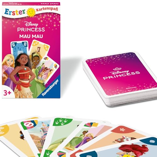 Ravensburger 24709 - Disney Princess Mau Mau - Der Kartenspiel-Klassiker für 2-4 Kinder ab 3 Jahren mit den beliebtesten Disney Prinzessinnen