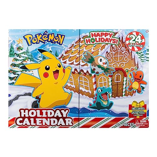 Pokémon PKW3066 - Battle Figure Adventskalender, offizieller Pokémon Kalender mit 24 Überraschungen