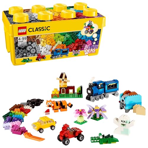 LEGO 10696 Classic Mittelgroße Bausteine-Box, Bausteine mit Aufbewahrungsbox für Kinder, Geschenk für Jungen und Mädchen ab 4 Jahren