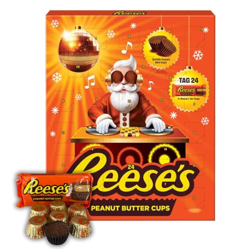 Reese’s Peanut Butter Adventskalender | Erdnussbutter umschlossen von Milchschokolade | Alles außer gewöhnlich |Weihnachtscountdown mit Reese‘s | 1 x 242g