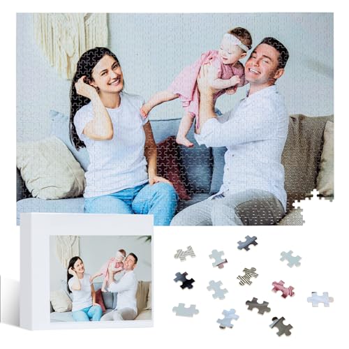 OSNYMUB Puzzle Personalisiert 120/200/300/500/520/700/1000/1200/1314/1500 Teile Foto Personalisiertes Puzzle Puzzle Selbst Gestalten Puzzle Erwachsene Fotopuzzle - für Erwachsene & Kinder