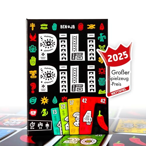 ATM Gaming PILI PILI – Gesellschaftsspiel – Gewinner des Großen Spielzeugpreises 2025 – Taktisches Stichkartenspiel – 2 bis 8 Spieler