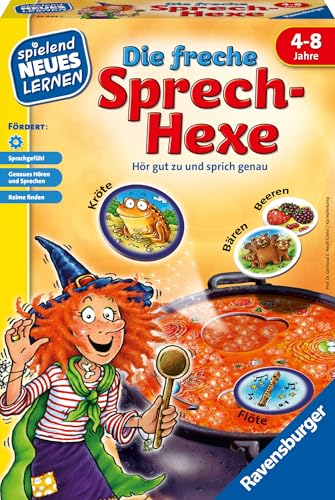 Ravensburger 24944 - Die freche Sprech-Hexe - Spielen und Lernen für Kinder, Lernspiel für Kinder ab 4 Jahren, Spielend Neues Lernen für 2-4 Spieler - Geburtstagsgeschenke
