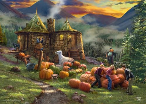 Schmidt Spiele 58660 Wizarding World, Harry Potter, Hagrid‘s Hut, Thomas Kinkade, 1000 Teile Puzzle