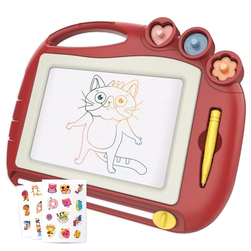 Magicat Zaubertafel Maltafel 8,5 Zoll I Kreatives Spielzeug-Set mit Stempeln & Stickern I Ideale Lernspielzeuge & kleine Geschenke für Kinder ab 3 Jahre