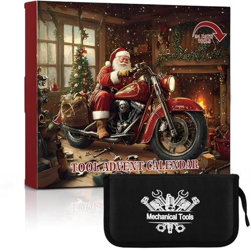 Miaikoe Werkzeug Adventskalender - 24 Tage Weihnachten Countdown Kalender Mechanische Werkzeuge Set Weihnachten Gadget Überraschung Geschenk für Erwachsene Männer Werkzeug Enthusiasten