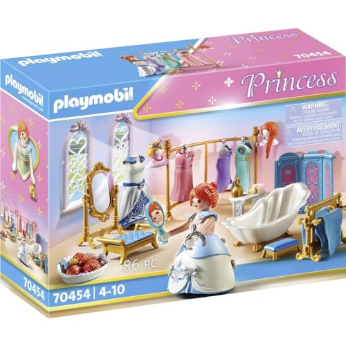 PLAYMOBIL Princess 70454 Ankleidezimmer mit Badewanne, Ab 4 Jahren