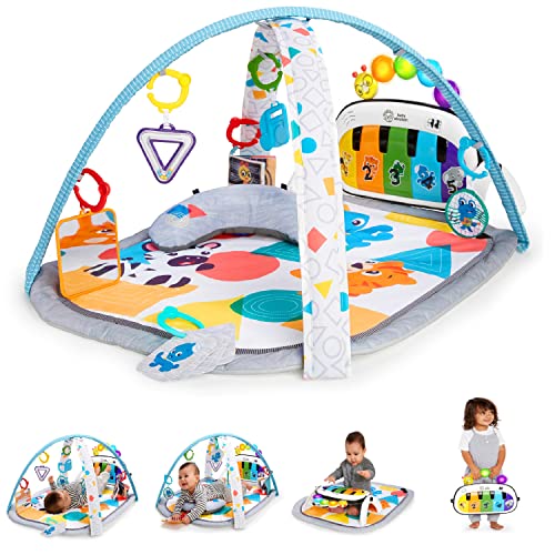 Baby Einstein, 4 in 1 Kickin' Tunes Spieldecke mit 70+ Geräuschen, 25+ Minuten Musik, Erlebnisdecke mit Klavier und Lichtern, Spielmatte mit Spielbogen abnehmbarem Babyspielzeug, ab der Geburt