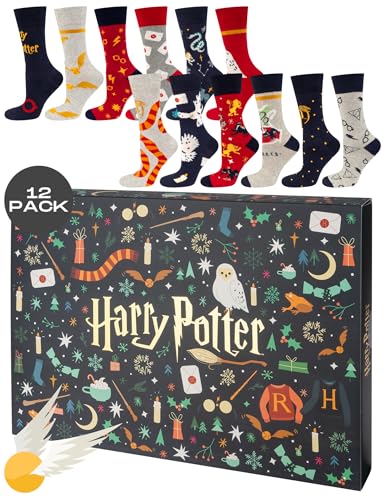 Adventskalender Wizarding World Harry Potter Socken Herren Geschenkbox Damen Geschenke 35-40 Harry Potter 12 Paar