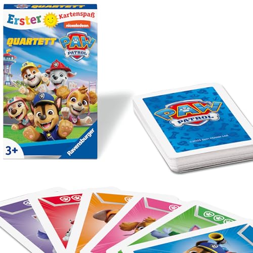 Ravensburger 24760 - Paw Patrol Quartett - Der Kartenspiel-Klassiker für 3-6 Kinder ab 3 Jahren mit den Hunden aus der Kinderserie Paw Patrol