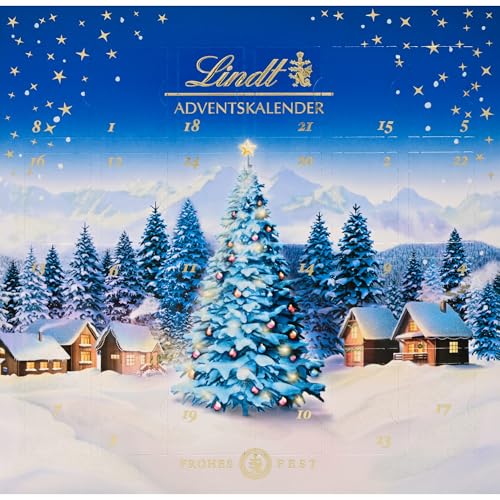 Lindt Schokolade | Mini-Tisch-Adventskalender Weihnachtszauber 2025 | 115g | 24 süße Überraschungen | Schokolade für die Weihnachtszeit