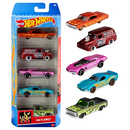 Hot Wheels 1806 - Geschenkset, je 5 Fahrzeuge, zufällige Autos/Fahrzeugmodelle, 5er Pack, 24.13 x 10.67 x 4.06 cm