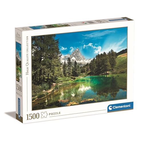 Clementoni 31680 Der Blaue See – Puzzle 1500 Teile ab 9 Jahren, buntes Erwachsenenpuzzle mit kräftigen Farben, Geschicklichkeitsspiel für die ganze Familie, schöne Geschenkidee