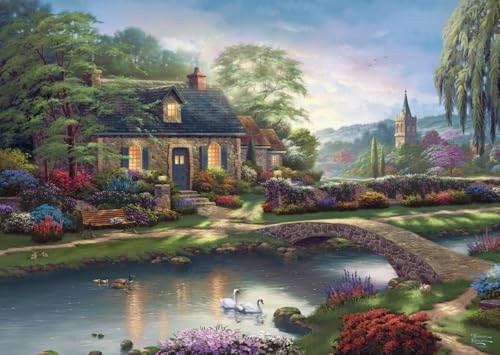 Schmidt Spiele 59775 Thomas Kinkade, Stoney Creek Cottage, 1000 Teile Puzzle