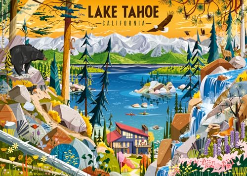 Ravensburger Puzzle für Erwachsene – Puzzle 1000 Teile – Lake Tahoe, Kalifornien – Erwachsene und Kinder ab 14 Jahren – Hochwertiges Puzzle – 12001848