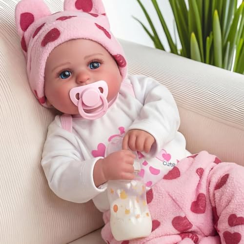 BABESIDE Reborn Mädchen – 20 Zoll Süße Realistische Reborn-Babypuppe mit Weichem Stoffkörper, Lebensechtes Neugeborenes mit Kleidung und Accessoires für Kinder von 3+