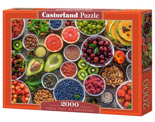 Castorland Puzzle Superfood Tisch 2000 Teile buntes Essen