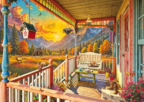 Schmidt Spiele 58893 Bergland-Veranda, 1000 Teile Puzzle