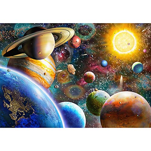 Nattork Puzzles für Erwachseneund Kinder, Farbenfrohes Puzzle 1000 Teile für Die Ganze Familie, Klassische Puzzles Sonnensystem Thema, Geschenke für Frauen Männer